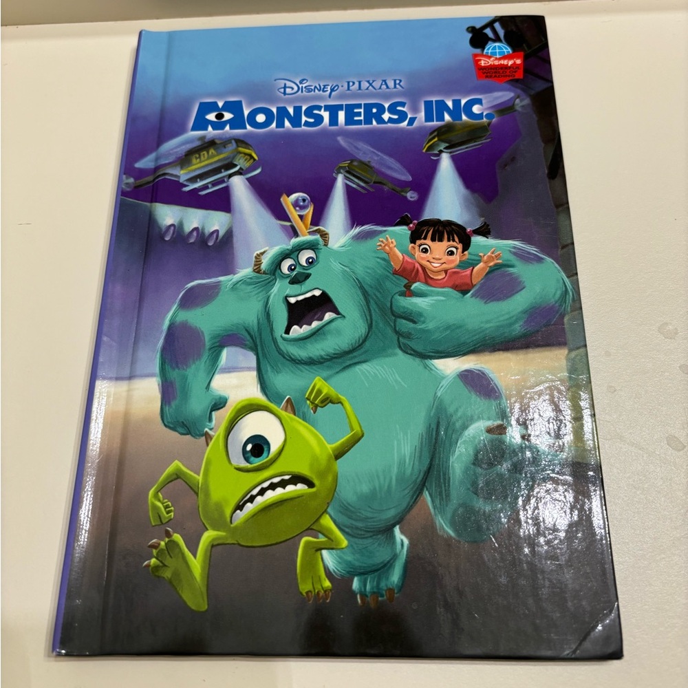 Disney Pixar Monsters Inc. hardback book Disney’s wonderful world of reading